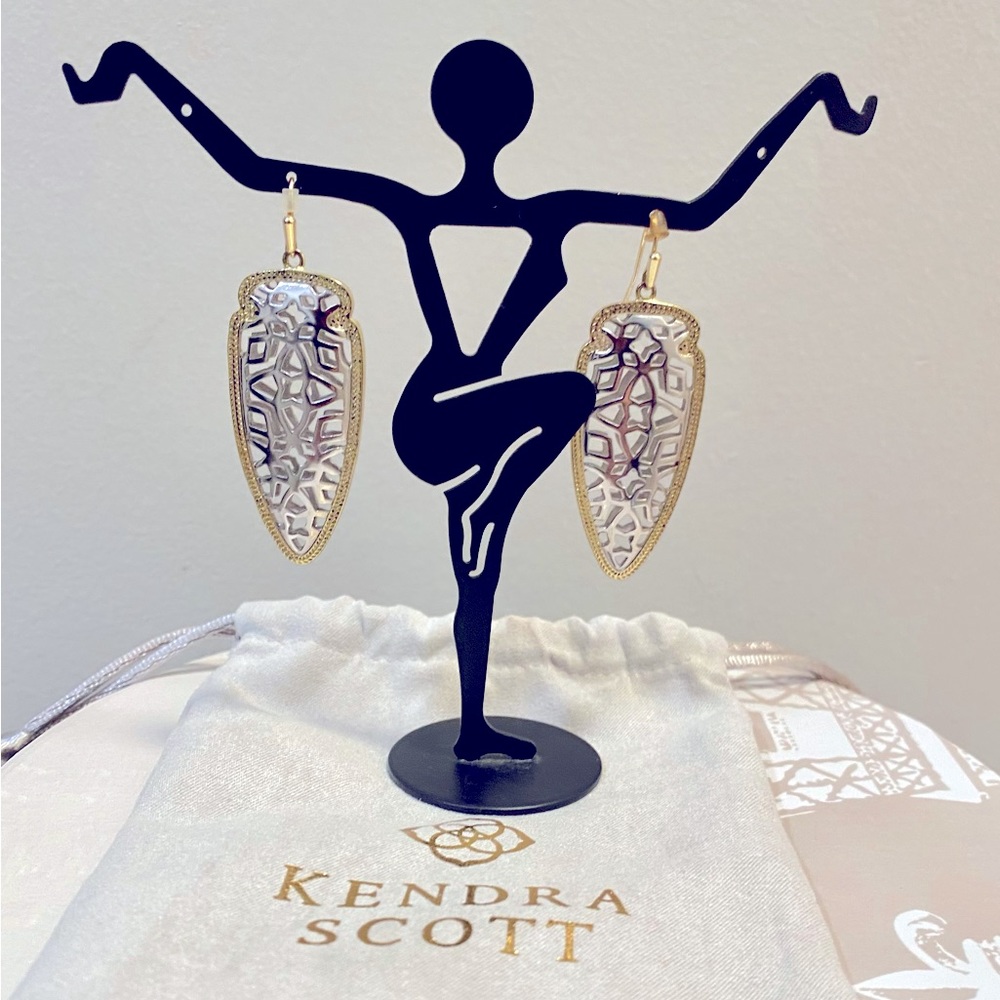 Kendra Scott Arrowhead Two Tone Drop Earrings